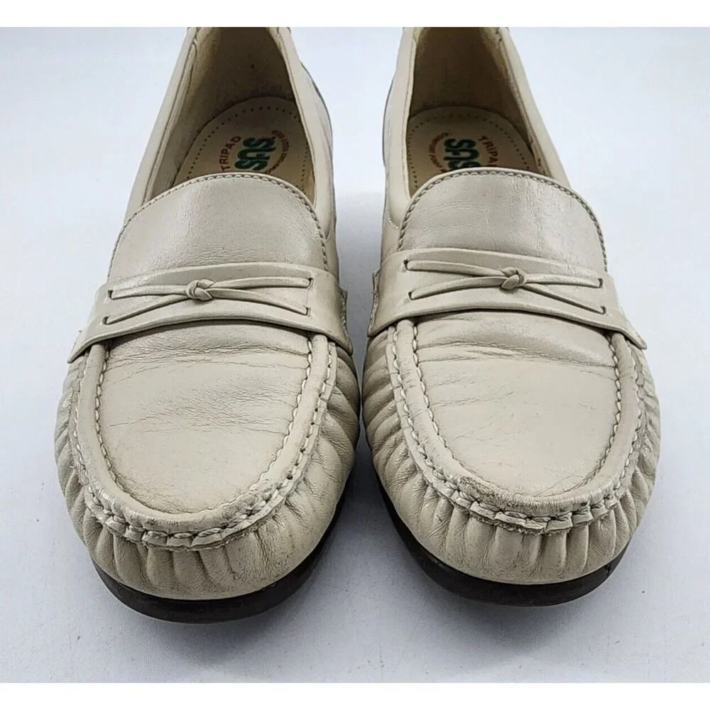 SAS Women's‎ Easier Bone Moc Toe Loafer Slip On Tripad Comfort Shoes Size 9 S